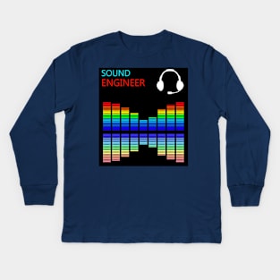 Best design sound engineer audio engineering Kids Long Sleeve T-Shirt